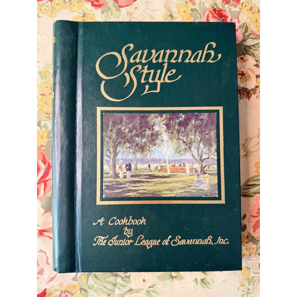 Vintage Savannah Style Cookbook Southern Cottagecore Kitchen Decor Receipe